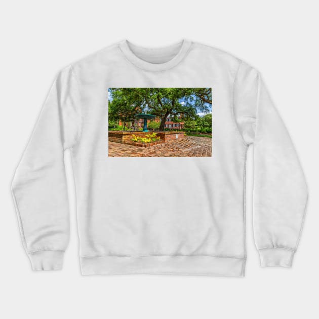 Columbia Square Savannah Georgia Crewneck Sweatshirt by Gestalt Imagery